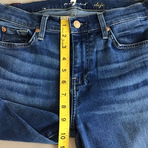 7 For All Mankind Dojo Dark Wash Denim Stretch Jeans - Picture 10 of 15